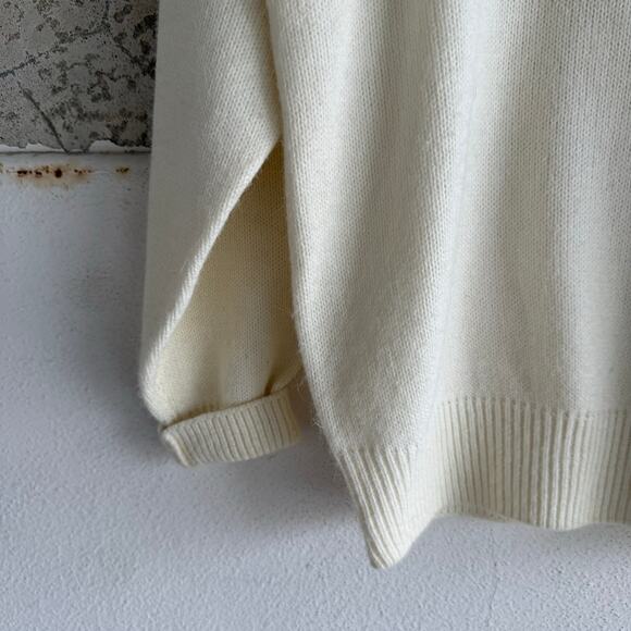 Vtg 80s Holiday Sweater Sequin Bow Pearl Pullover Alfred Dunner L Coquette Glam - Picture 3 of 8